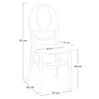 Sedia New Phoenix in plastica polipropilene colore bianco unico monoblocco
