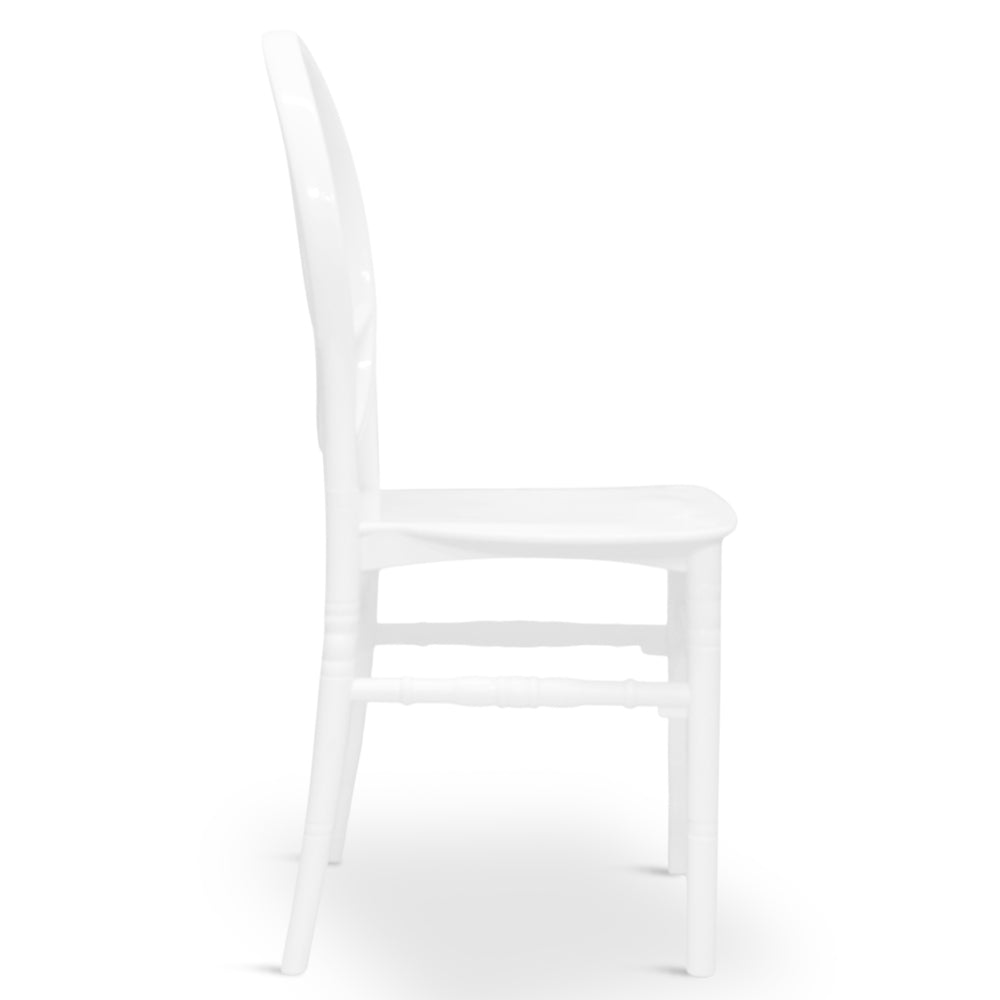 Sedia New Phoenix in plastica polipropilene colore bianco unico monoblocco