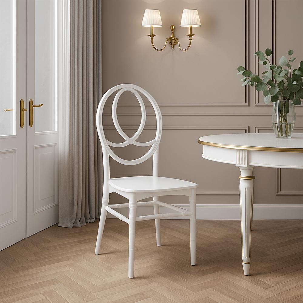 Sedia New Phoenix in plastica polipropilene colore bianco unico monoblocco