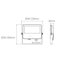 FARO PROIETTORE CON SENSORE DI MOVIMENTO LED 50W 4000K NERO SKY M.WAVE BENEITO