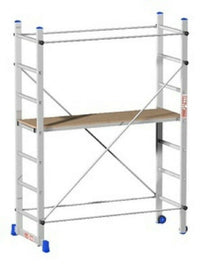 PONTEGGIO TRABATTELLO ALLUMINIO 158X80X210H PIANO DI LAVORO 53X150