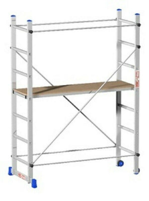 PONTEGGIO TRABATTELLO ALLUMINIO 158X80X210H PIANO DI LAVORO 53X150