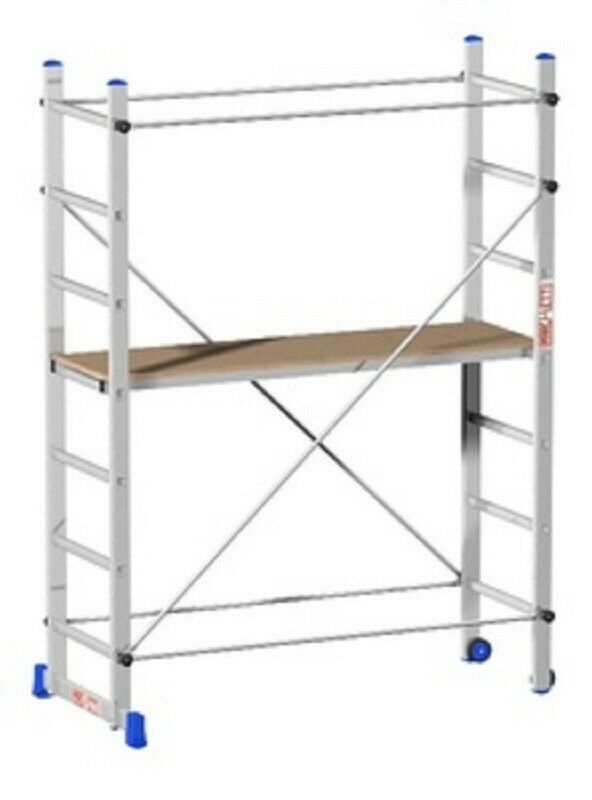 PONTEGGIO TRABATTELLO ALLUMINIO 158X80X210H PIANO DI LAVORO 53X150