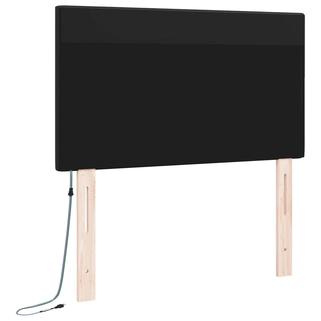 Testiera LED Nero 90 cm Pelle Sintetica 42007293