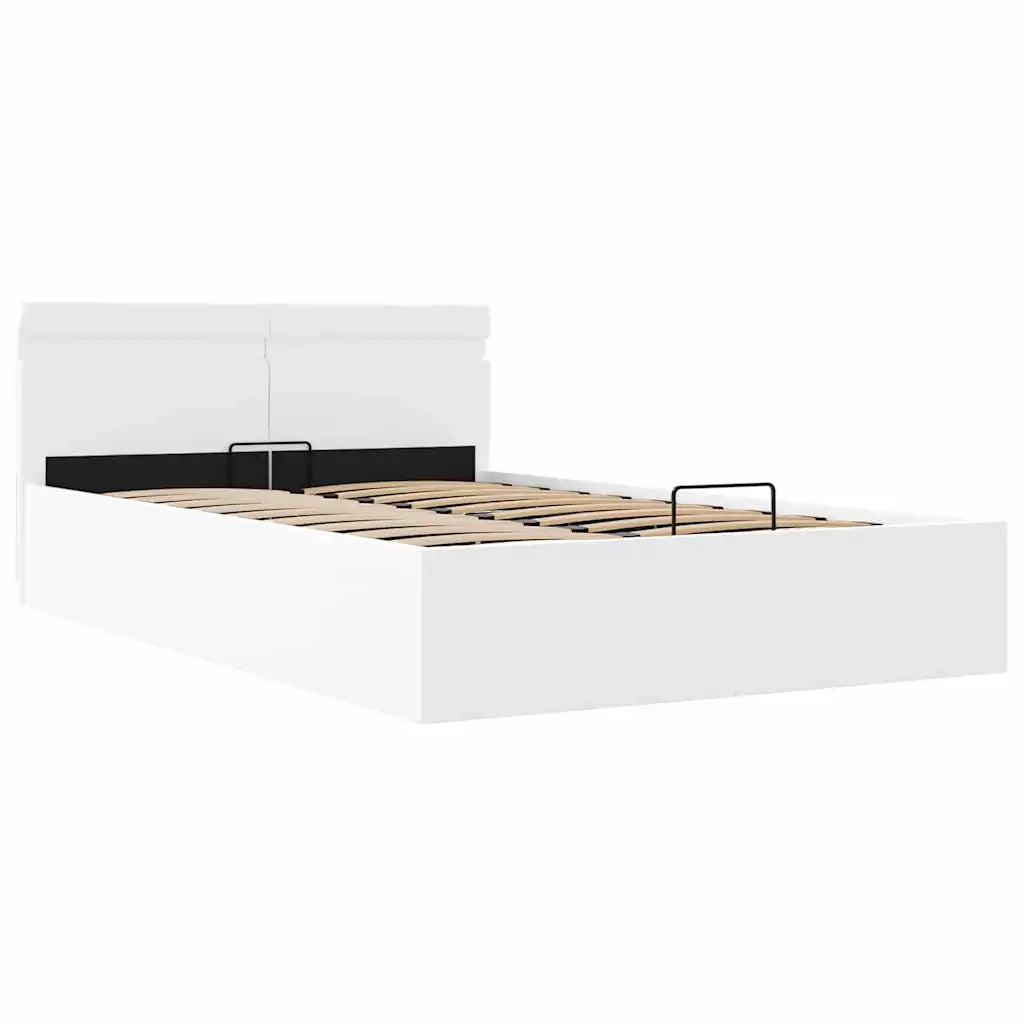Giroletto Contenitore Idraulico LED Bianco Similpelle 120x200cm