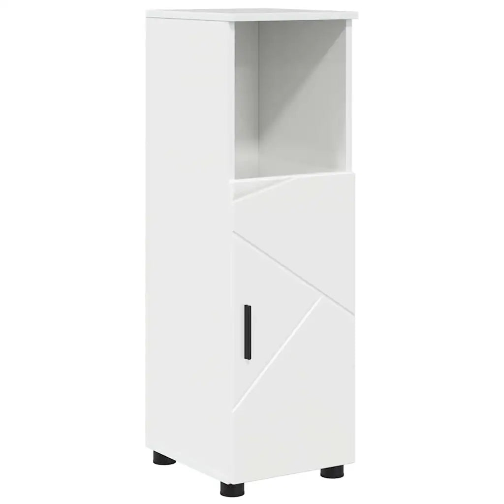 Set di mobili per il bagno con porta 5 pcs Bianco Lucido