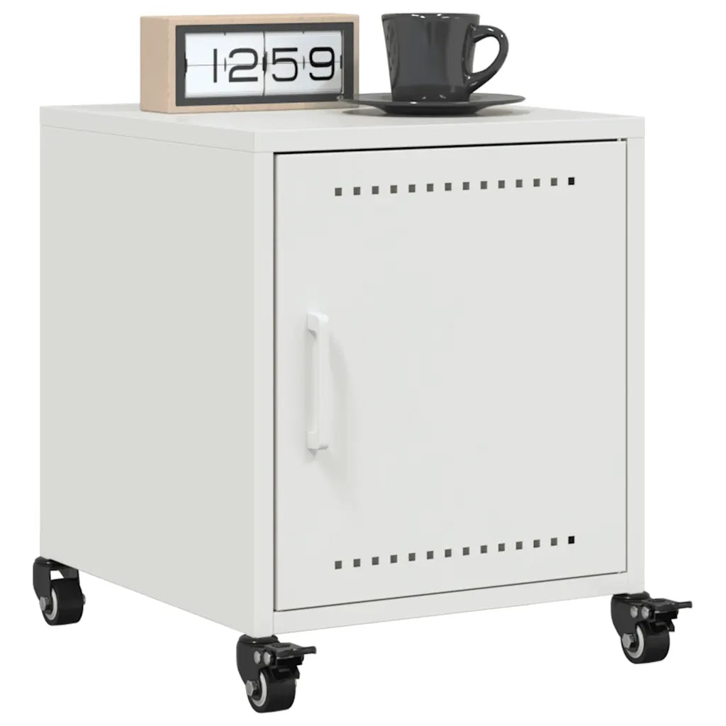 Comodini 2 pz Bianchi 36x39x43,5 cm in Acciaio 846625