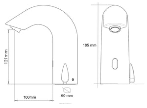 Rubinetto miscelatore elettronico automatico ad infrarossi