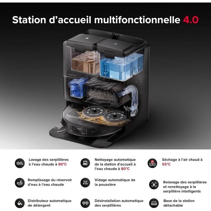 ROBOROCK SAROS Z70 - Robot aspirapolvere - Braccio articolato OmniGrip - Potenza 22000 Pa - Design ultra sottile