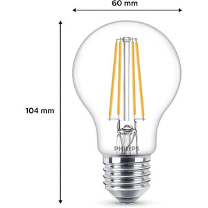 Philips, pacchetto di 6 LED trasparenti e 20 W 60W, bianco caldo, bianco caldo