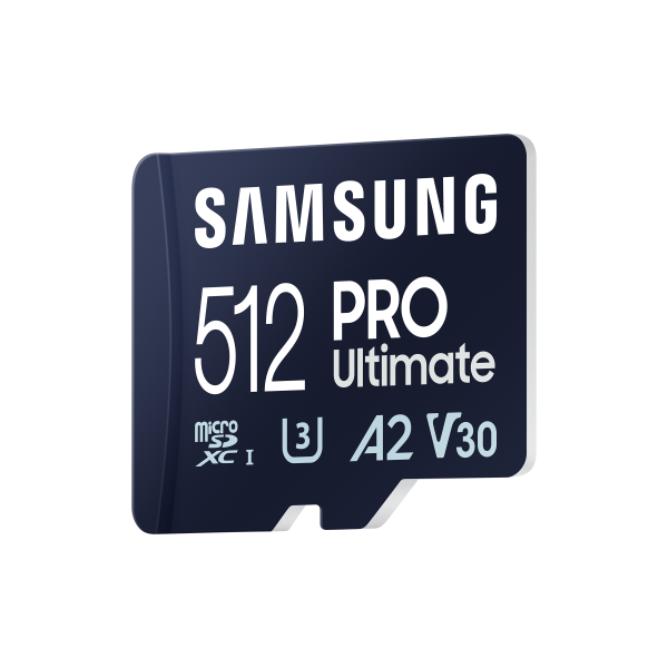 Samsung PRO Ultimate microSD Memory Card 512GB (Samsung PRO Ultimate MB-MY512SA - Scheda di memoria flash [adattatore a SD in dotazione] - 512 GB - A2 / Video Class V30 / UHS-I U3 - UHS-I microSDXC - blu)