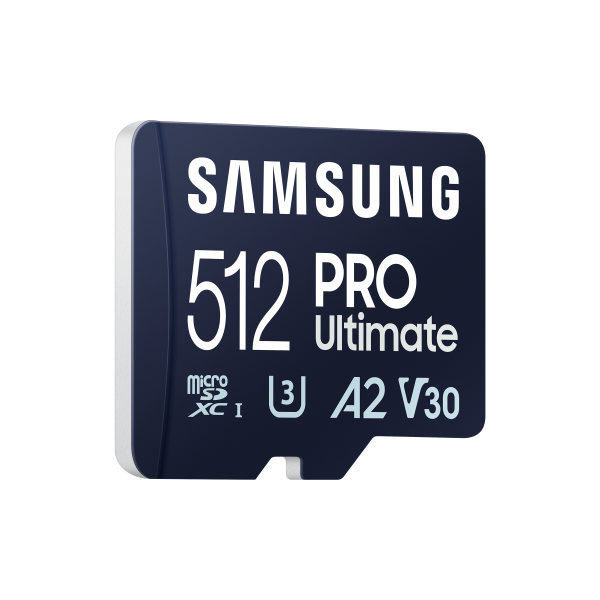 Samsung PRO Ultimate microSD Memory Card 512GB (Samsung PRO Ultimate MB-MY512SA - Scheda di memoria flash [adattatore a SD in dotazione] - 512 GB - A2 / Video Class V30 / UHS-I U3 - UHS-I microSDXC - blu)