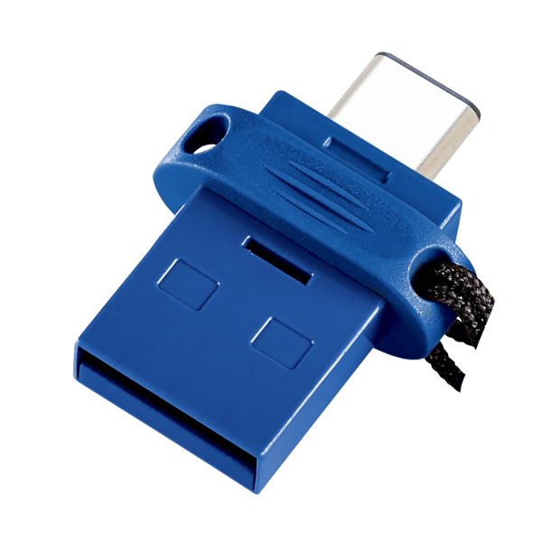 Memoria Pen Drive Verbatim Dual 32 Gb - Doppia interfaccia per porte USB Type-C e USB Type-A - Blu