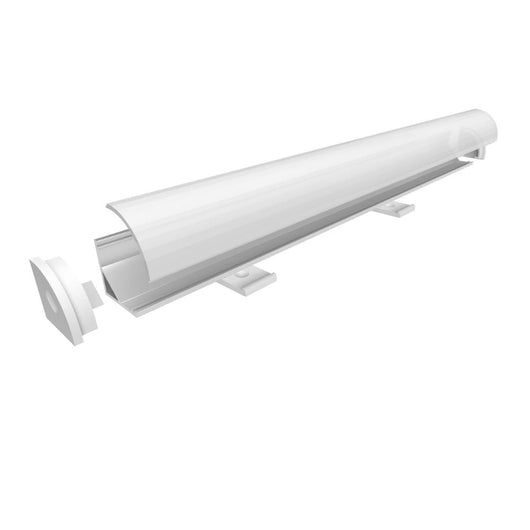Profilo P53 alluminio lunghezza 1200mm. con schermo bianco con touch dimmer bianco