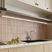 Profilo P53 alluminio lunghezza 1200mm. con schermo bianco con touch dimmer bianco