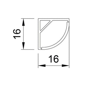 Profilo P53 alluminio lunghezza 1200mm. con schermo bianco con touch dimmer bianco