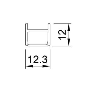 Profilo P46 nero opaco lunghezza 1200mm. fissaggio a molle con touch dimmer bianco
