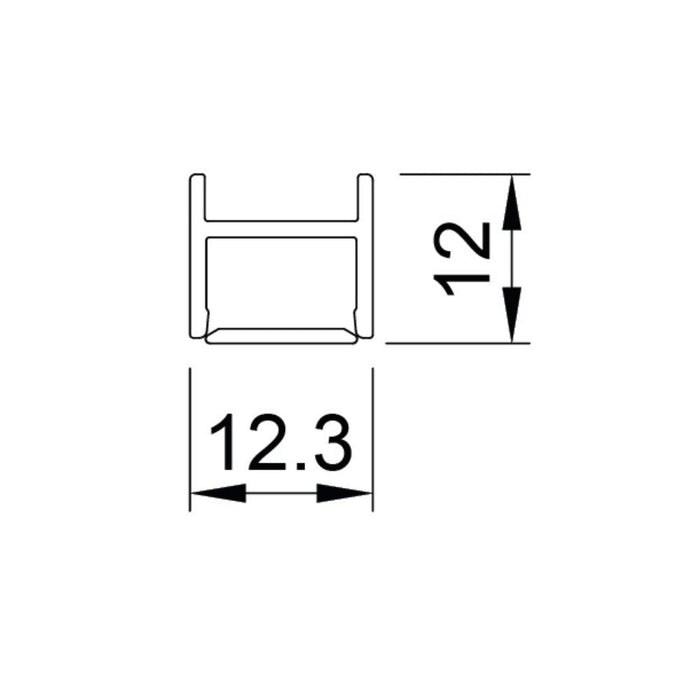 Profilo P46 nero opaco lunghezza 1200mm. fissaggio a molle con touch dimmer bianco