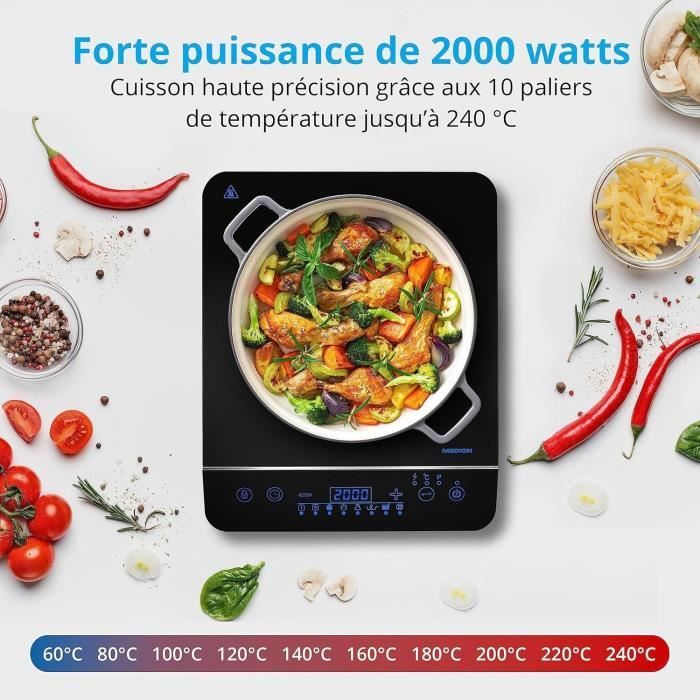 Piano cottura a induzione da libera installazione - MEDION - MD 17595 - 1 fuoco - L 29 x P 36 cm