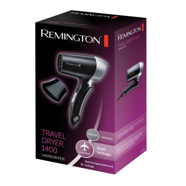 REMINGTON D2400 - ASCIUGACAPELLI - MOTORE DC - 1400W - PIEGHEVOLE/VIAGGIO - 2VEL/2 TEMP.- CONCENTRATORE