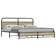 Giroletto senza Materaso in Metallo Rovere Sonoma 183x213 cm 3318690