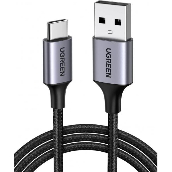 UGREEN Cavo USB Type-C a USB-A 2.0- 50cm- Intrecciato- Black