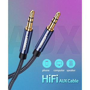 UGREEN Cavo Audio 3.5mm maschio a 3.5mm maschio- placcato in oro con case in metallo 3m (Blue)