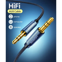 UGREEN Cavo Audio 3.5mm maschio a 3.5mm maschio- placcato in oro con case in metallo 3m (Blue)