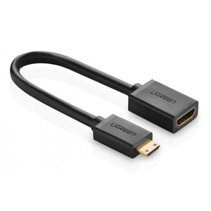 UGREEN Adattatore Mini HDMI maschio a HDMI femmina 22cm (Black)