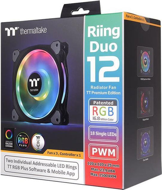 Thermaltake Riing Duo 12 RGB Premium Edition Computergehuse Khlset (CL-F073-PL12SW-A)
