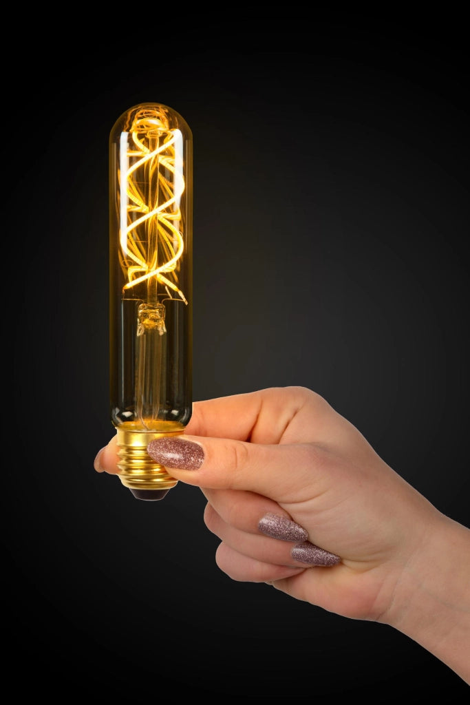 Lampadina LED filament amber tubo E27 5W Lucide