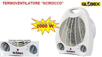 TERMOVENTILATORE SCIROCCO STUFA RISCALDAMENTO 1000-2000W CM.23X13X27H