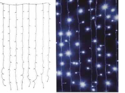 TENDE LUCI LED A BATTERIA PER ESTERNO 208 LED CAVO LUCI 3MT ARTICOLI NATALIZI