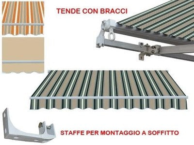 TENDE DA SOLE CON BRACCI DIMENSIONI CM.295X250