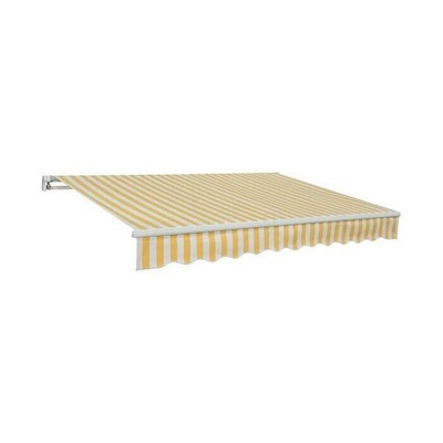 TENDA DA SOLE a soffitto/parete con bracci BIANCO/GIALLO 2,95X2 metri PAPILLON