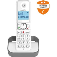 Telefono cordless fisso - ALCATEL - F860 solo grigio - Blocco delle chiamate indesiderate
