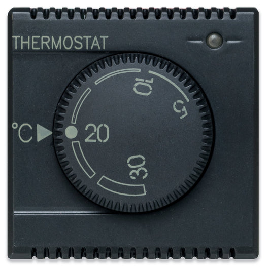 Tekla S44 Termostato Elettronico con Manopola 230V NA+NC 5A 2 Moduli Grigio Opaco