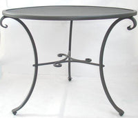 TAVOLO TAVOLINO IN FERRO BATTUTO D.CM.70 H.77 TAVOLI ARREDO GIARDINO ESTERNO