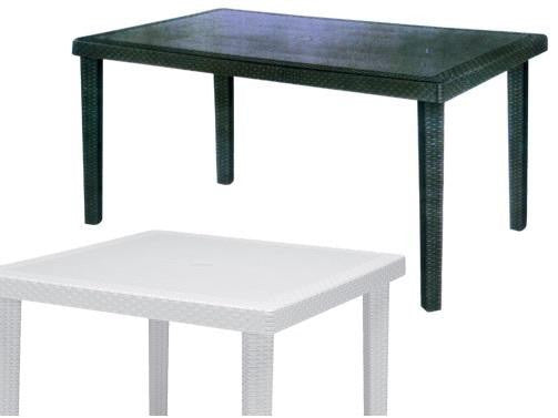 TAVOLO IN RESINA BOHEME CM.150x90xH74 TAVOLI ARREDO GIARDINO ARREDAMENTO