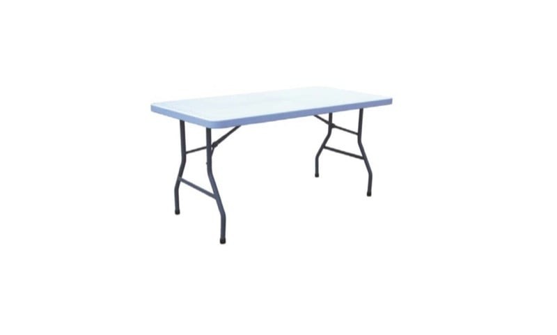 TAVOLO IN POLIETILENE RETTANGOLARE RIPIEGHEVOLE CM. 152X75X74H PESO KG. 12