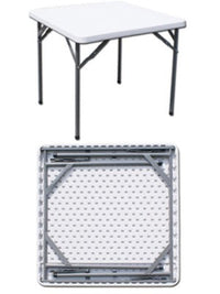TAVOLO IN POLIETILENE QUADRATO RIPIEGHEVOLE CM. 87X87X74H PESO KG. 10