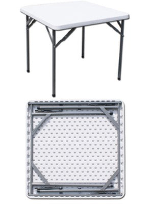 TAVOLO IN POLIETILENE QUADRATO RIPIEGHEVOLE CM. 87X87X74H PESO KG. 10