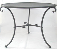 TAVOLO TAVOLINO IN FERRO BATTUTO D.CM.100 H.76 TAVOLI ARREDO GIARDINO ESTERNO