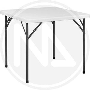 TAVOLO GAMBE RICHIUDIBILI PIEGHEVOLE IN METALLO E PVC BIANCO HAPPY HOUR 86