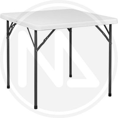 TAVOLO GAMBE RICHIUDIBILI PIEGHEVOLE IN METALLO E PVC BIANCO HAPPY HOUR 86