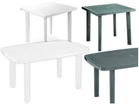 TAVOLI TAVOLO FIOCCO IN RESINA VERDE O BIANCO CM.80X75XH72 ARREDO GIARDINO
