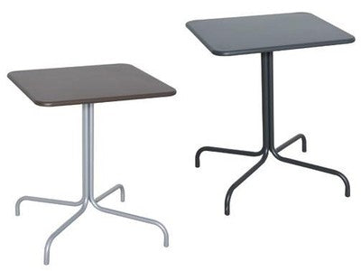 TAVOLI TAVOLO IN ACCIAIO COLORE MOKA BISTROT STREET CM.60X60XH70 ARREDO GIARDINO