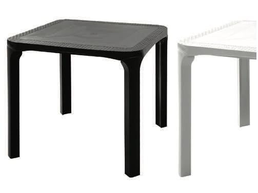 TAVOLI TAVOLO IN RESINA RATTAN OLE' CM.80X80XH72 ARREDO GIARDINO