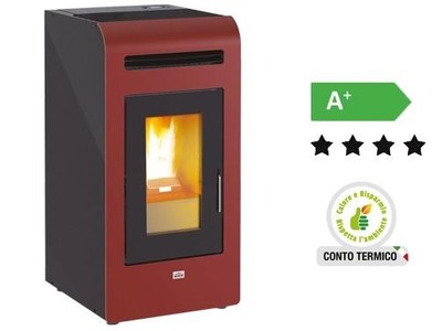 STUFE STUFA A PELLET QUEEN PLUS HE 14 BORDEAUX POTENZA 12,2 Kw/h -RISCALDA 330MC