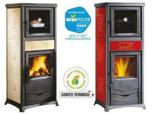 STUFE A LEGNA ROSSELLA PLUS CON FORNO LIBERTY NORDICA CM.56x54xH136